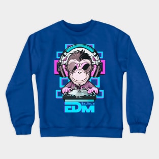 EDM Monkey DJ Vibes! Crewneck Sweatshirt